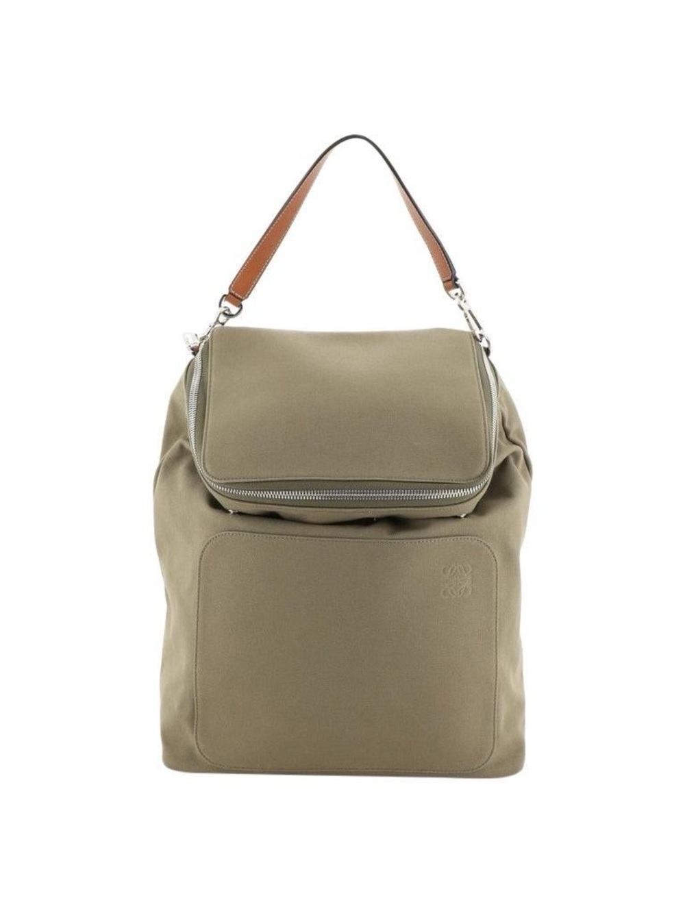 LOEWE Calfskin Small Goya Backpack in Olive Green, EXCELLENT!
